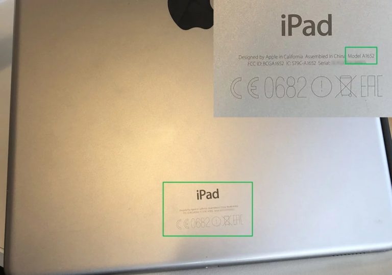 How to check iPad model code