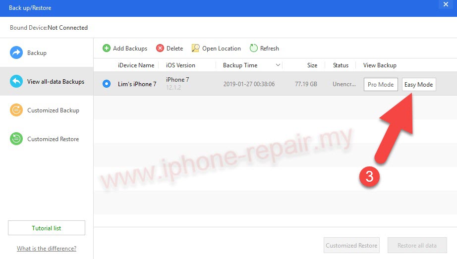 View iTunes backup free