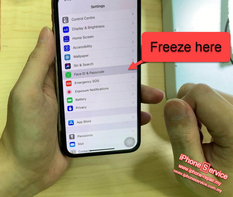 Freeze Face ID and Passcode page problem