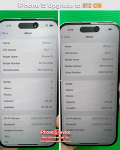 iPhone 15 Upgrade Storage Service