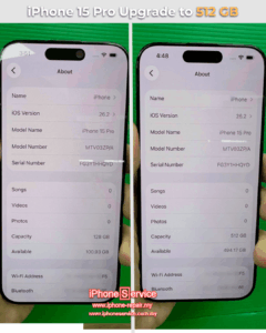 iPhone 15 Pro Upgrade Storage Malaysia