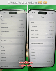 iPhone 16 Upgrade Storage Service