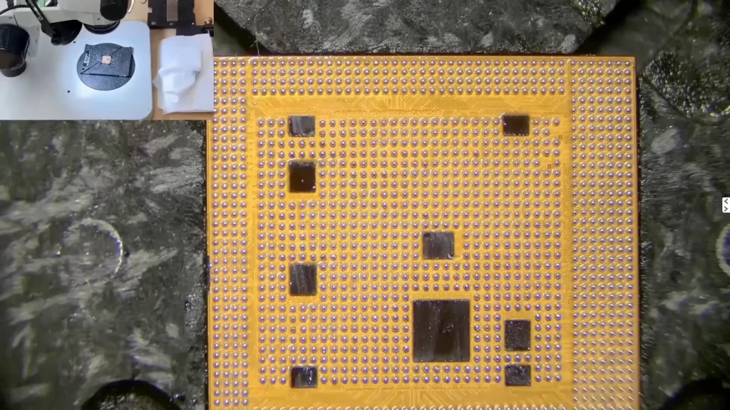 iPhone 11 A13 CPU after reballing with new solder balls