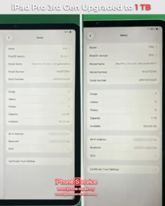 iPad Pro 3rd Gen 11 Inch Upgrade Storage to 1 TB in iPhone Service Malaysia