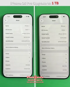 iPhone 16 Pro 1TB Hard Disk Upgrade Service in Malaysia