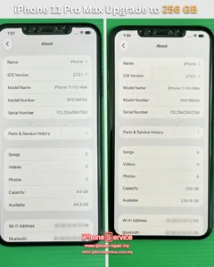 iPhone 11 Pro Max Storage Upgrade Service in Malaysia Seri Kembangan